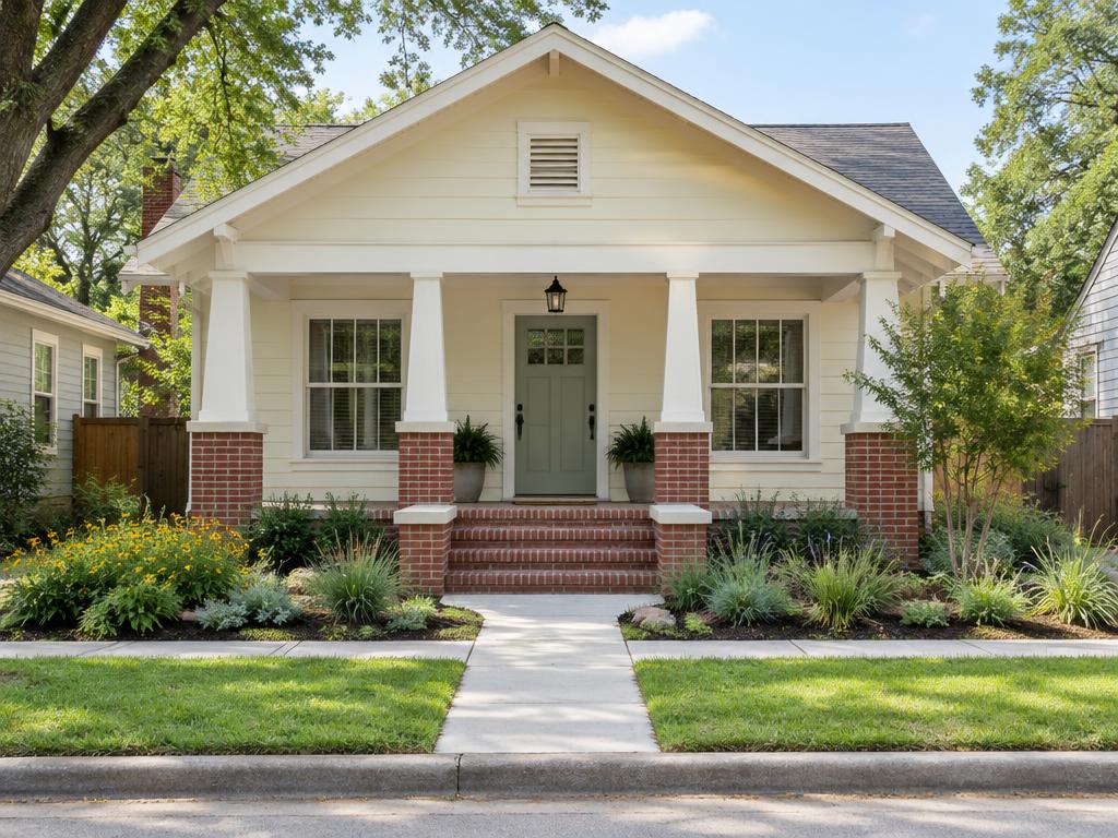 A restored Houston bungalow after renovation